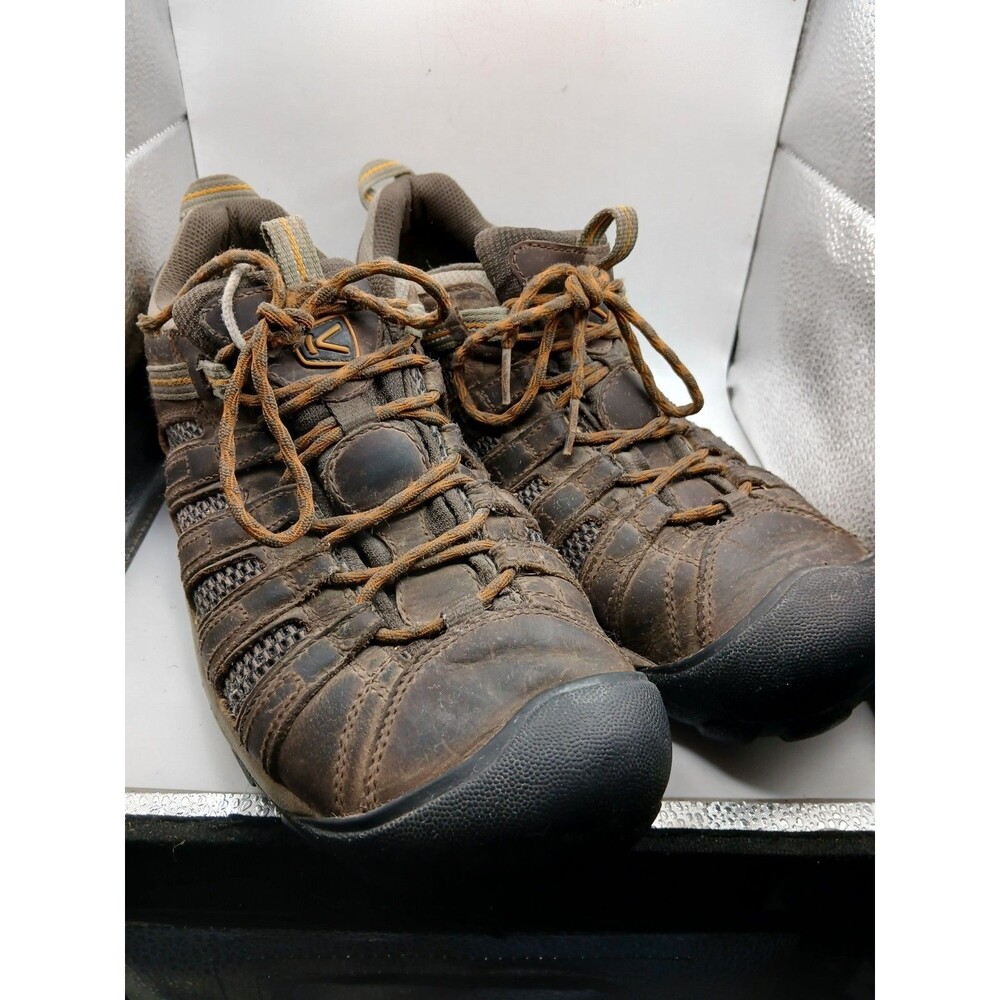 KEEN Utility Atlanta Cool Steel Toe Work Hiking Brown Low Shoes Men's 12 EU 46